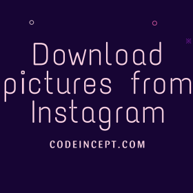 How to download a picture from Instagram CodeIncept