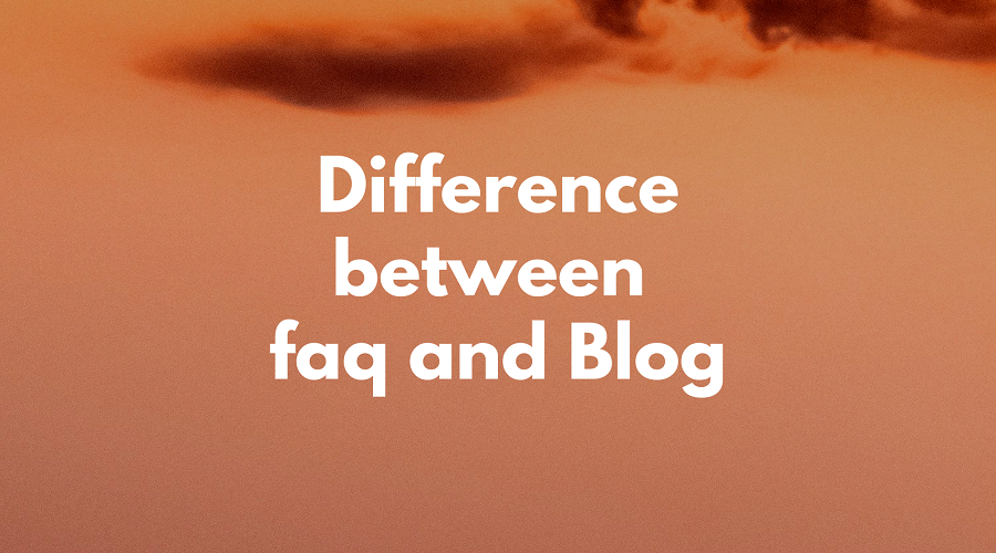 What's the difference between faq and blog CodeIncept